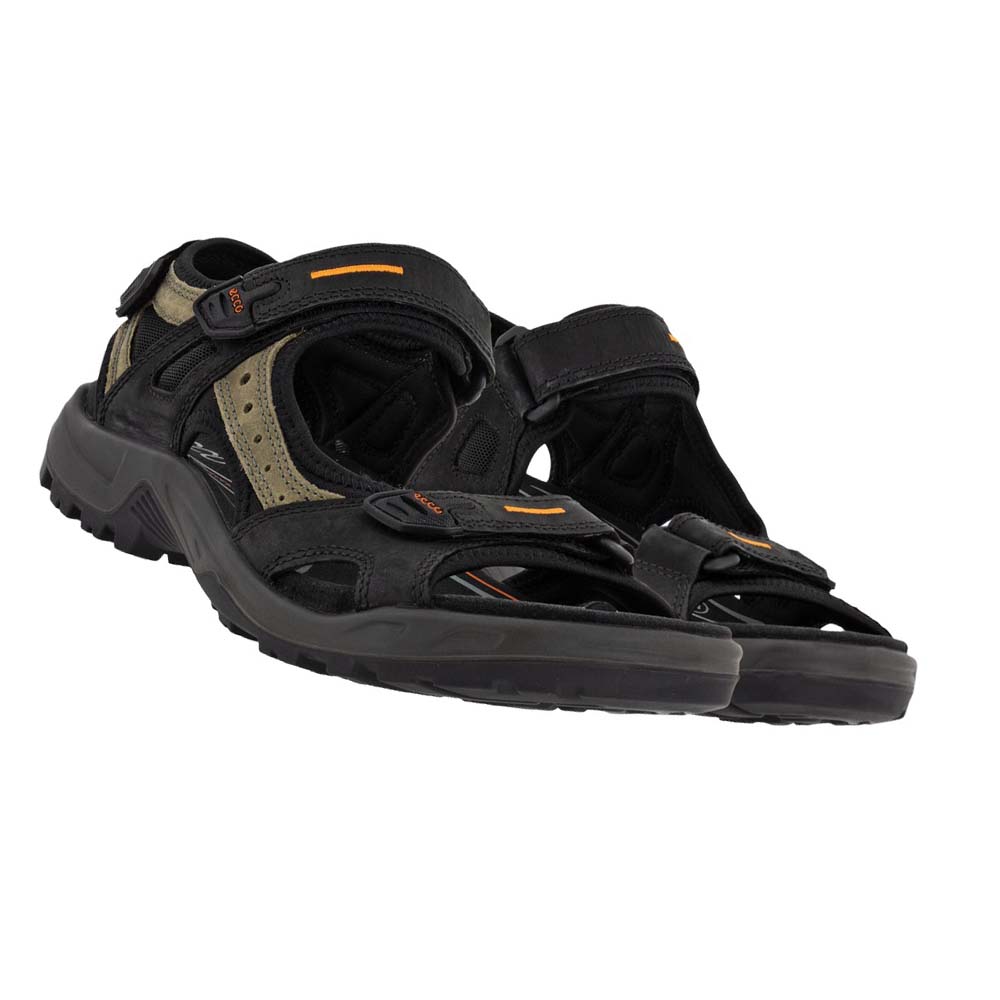 Men's Ecco Yucatan Sandals Black | Canada 593KOR